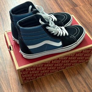 Vans mens High-Top Sneakers - Black, Blue, White